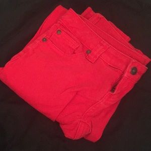Britt Size 3/4 Low Rise Red Jean